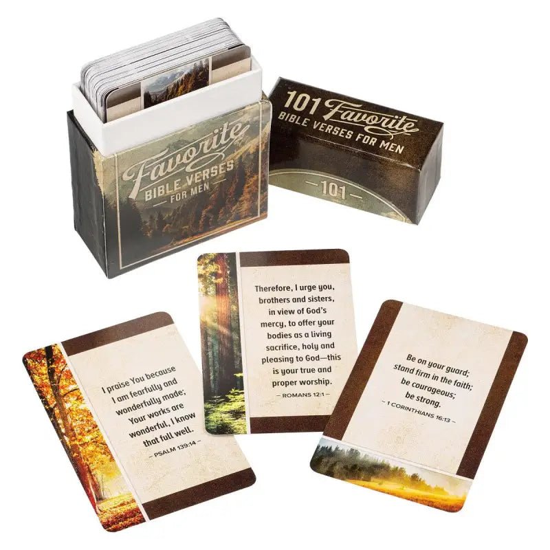 101 Favorite Bible Verses for Men Box of Blessings - Box of Blessings