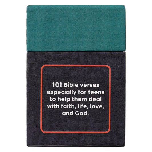 101 Favorite Bible Verses for Teens Teal and Blue Box of Blessings - Box of Blessings