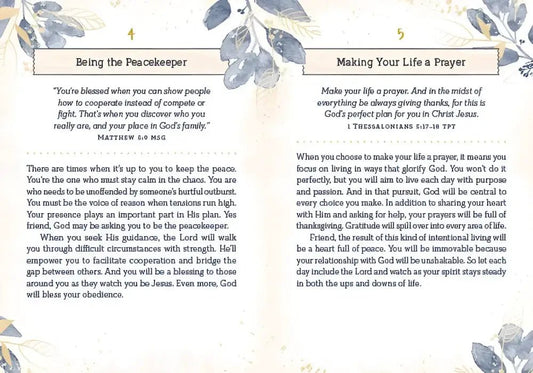 180 Bible Verses to Experience Peace: Devotions for Women Devotional - Devotionals open book pages