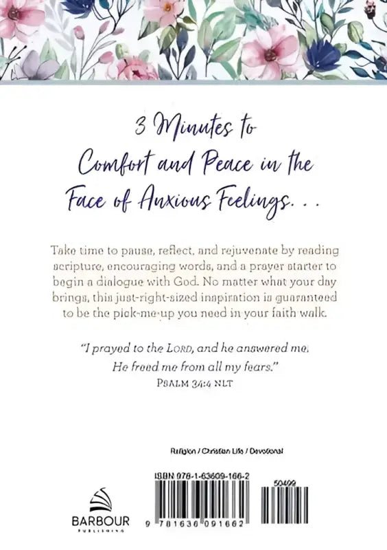 3-Minute Devotions for an Anxious Heart - Devotionals book comfort peace