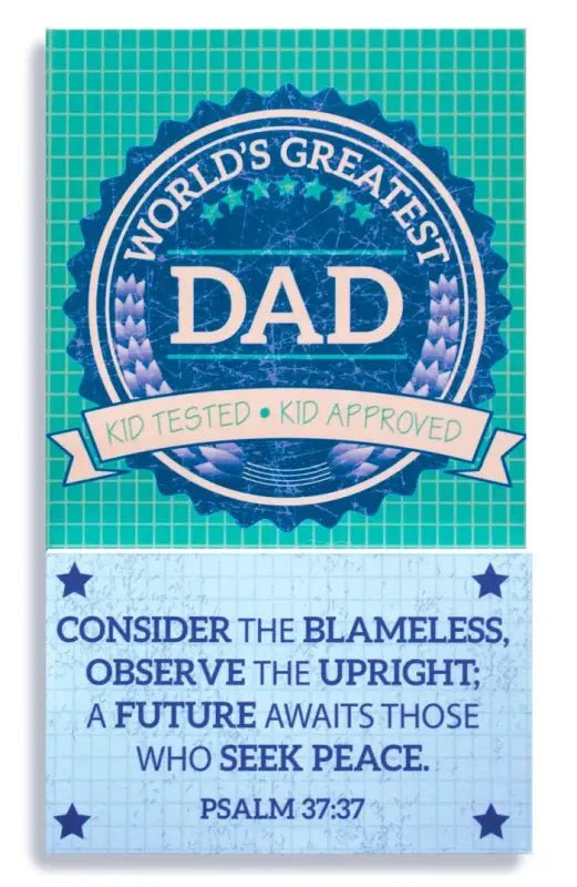 Worlds greatest dad Christian magnet Psalm 37:37 Bible verse magnet fathers day Christian gift