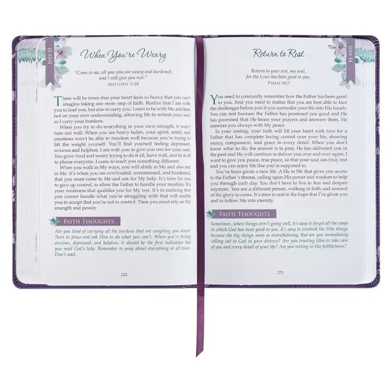 A Journey with Jesus Purple Faux Leather Devotional - Devotionals