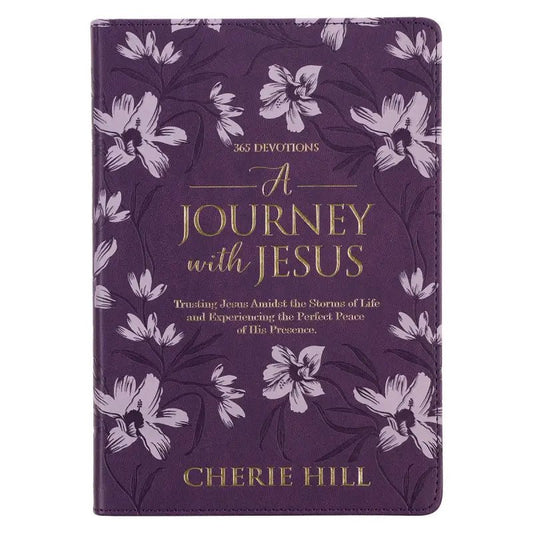 A Journey with Jesus Purple Faux Leather Devotional - Devotionals