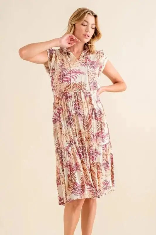 And The Why Boho Printed Tiered Dress - Dresses