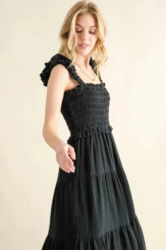 And The Why Smocked Ruffled Tiered Dress - Dresses