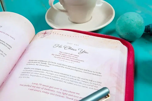 Be Still and Know Ziparound Faux Leather Devotional - Devotionals open journal