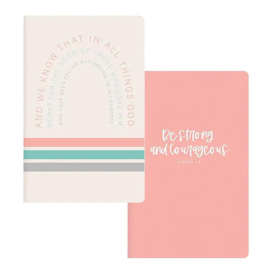 Be Strong and Courageous Notepad Set - Notepads two inspirational notebooks