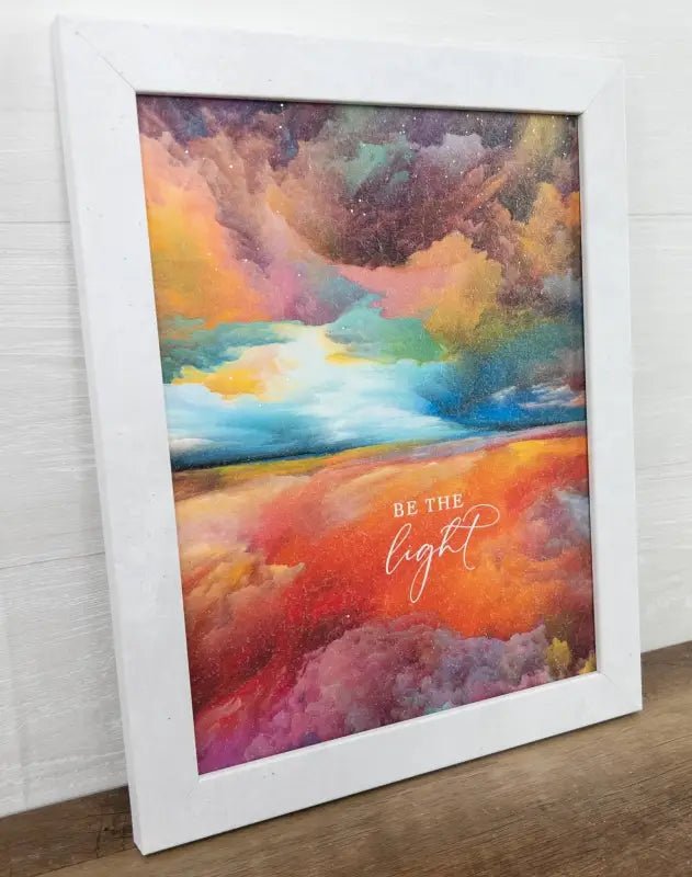 Be The Light Inspirational Color Art Sign Picture - Shelf & Wall Art