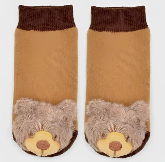 Bears Boogie Toes Rattle Socks - 0-1 - Baby Socks pair brown bear socks
