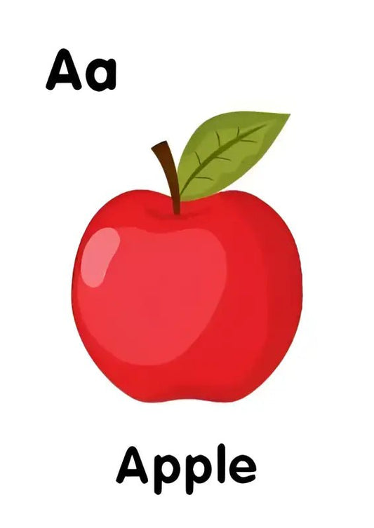 Bible Abc Flash Cards - Flash Cards red apple green leaf