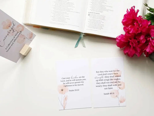 Bible Verse Card and Encouraging Affirmations - Prayer Cards