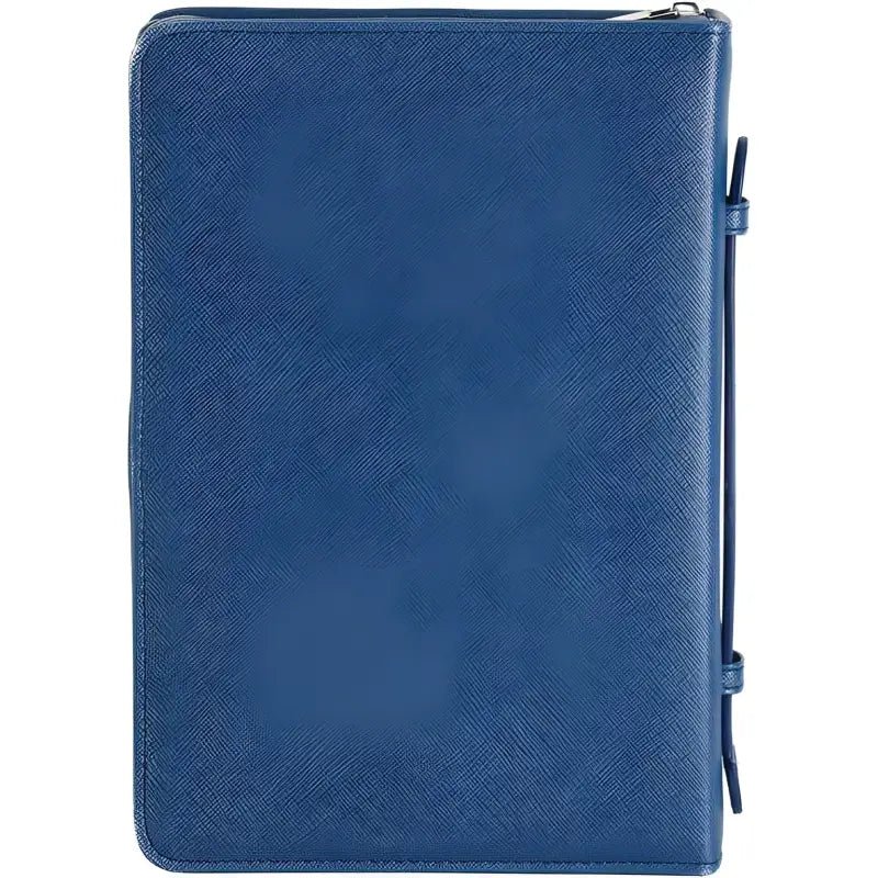 Bless The Lord Bible Cover - Bible Covers blue zippered portfolio