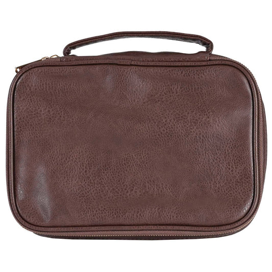 Brown Pebble Grain Organizer Bible Cover – “Saved By Grace” (Extra Large) | Bible Covers | 2