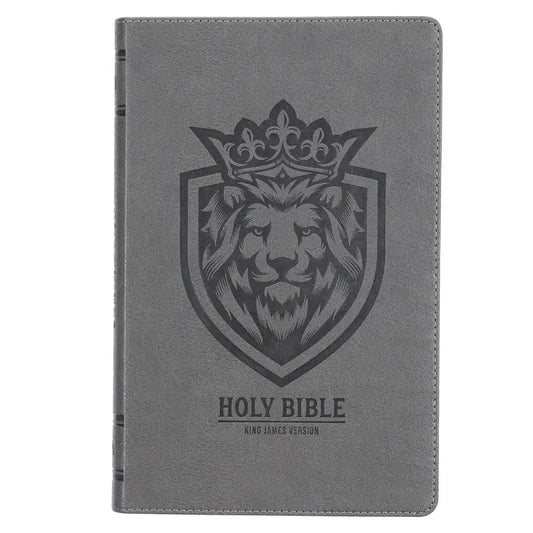 Charcoal Faux Leather Gift Edition KJV Bible - Bibles