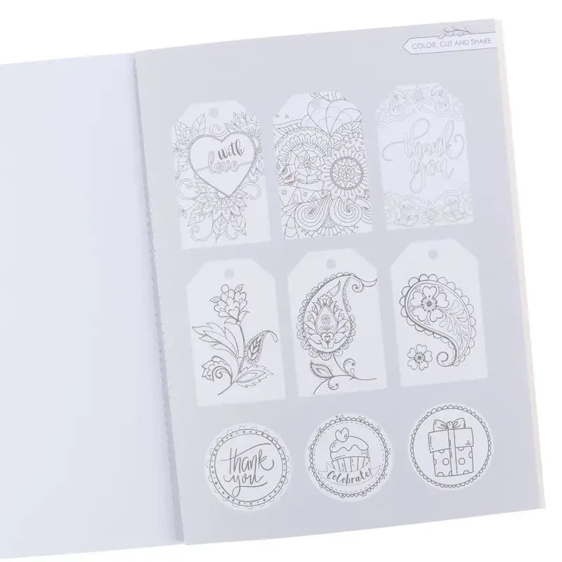 Color the Promises of God Adult Coloring Book - Coloring Books book page gift tags circles