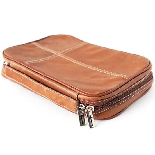 Dicksons Genuine Leather Stitched Cross Bible Cover | Bible Covers | 2