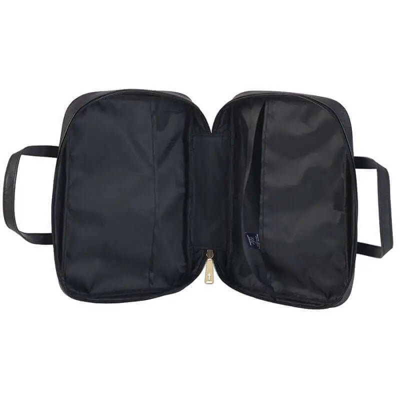 Dicksons The Joy of the Lord Floral Bible Cover Tote - Bible Covers open black cosmetic bag