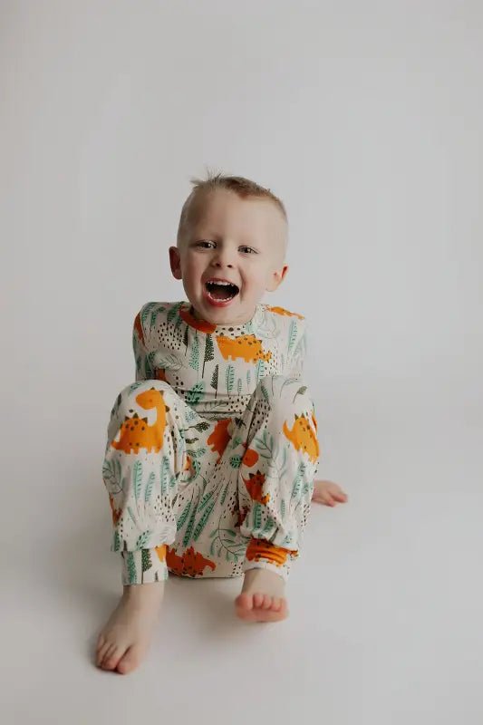 Dinosaur Kids Pajamas by Three Little Tots - Toddler Pajamas
