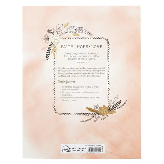 Faith Hope Love Coloring Book - Coloring Books book cover