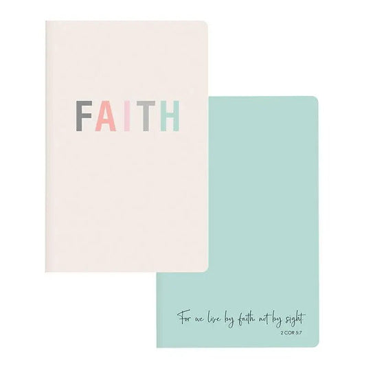 Faith Notepad Set - Notepads two notebooks faith written cover