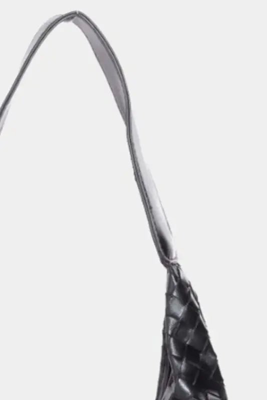 Fame Woven Faux Leather Tote Bag - BK / One Size - Bags