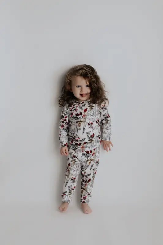 Floral Girls Kids Pajamas by Three Little Tots - Baby Pajamas
