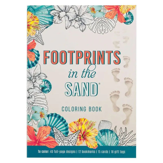Footprints in the Sand Adult Coloring Book - Coloring Books footprints sand book