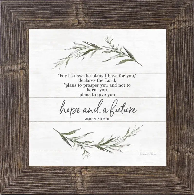 For I Know The Plans Picture - Brown - Shelf & Wall Art