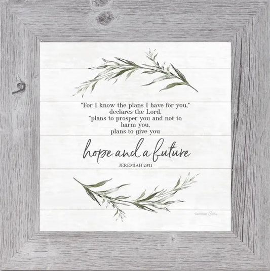 For I Know The Plans Picture - Gray - Shelf & Wall Art