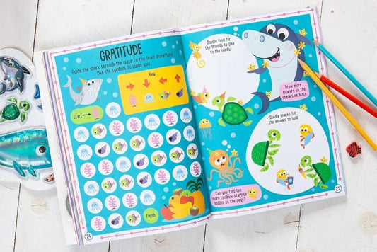 God’s Underwater World Activity Book for Toddlers - Kids Books open children’s activity book