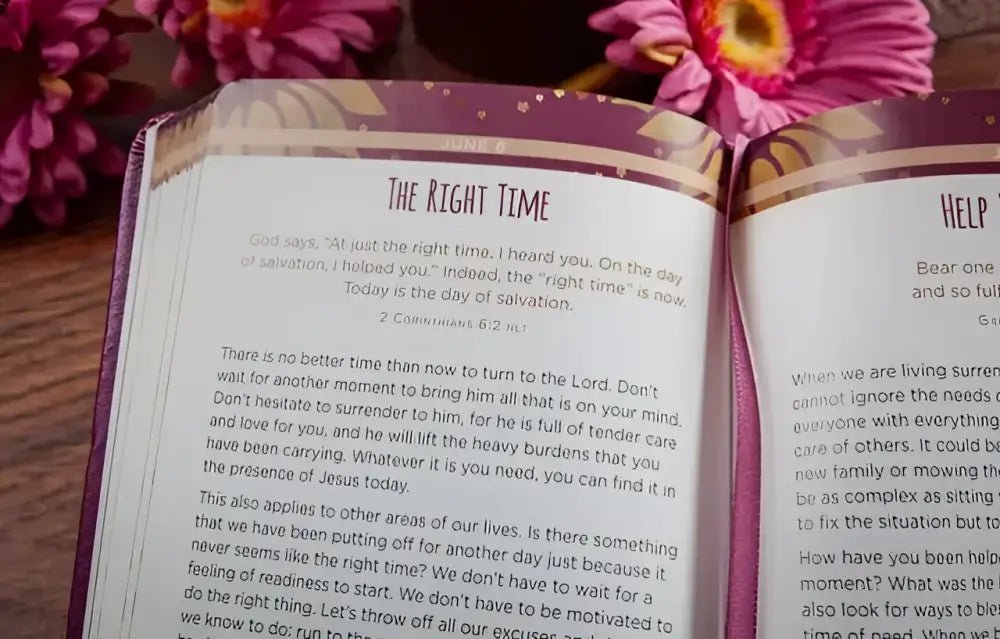 Good Morning Jesus It’s Me Daily Devotional - Devotionals open book floral accents