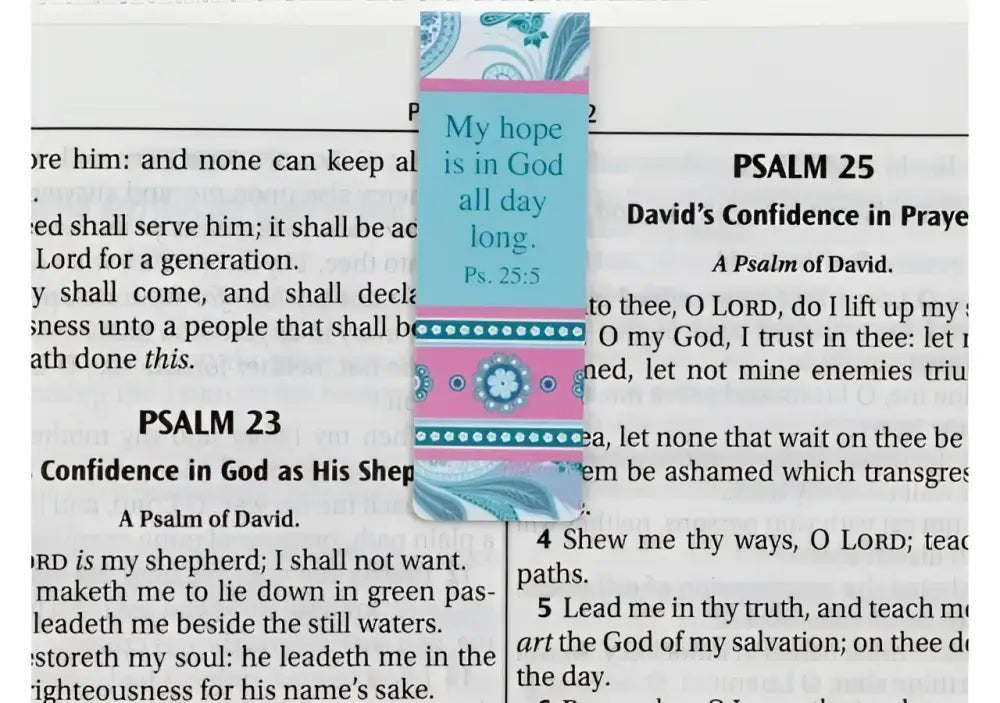 Hope Trust and Rejoice Magnetic Bookmark Set - Magnetic Bookmarks floral-patterned bookmark