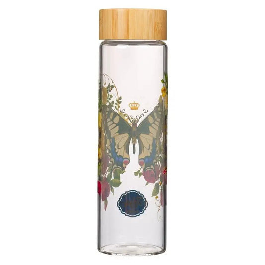 Hope Yellow Butterfly Glass Water Bottle - Isaiah 40:31 - Water Bottles