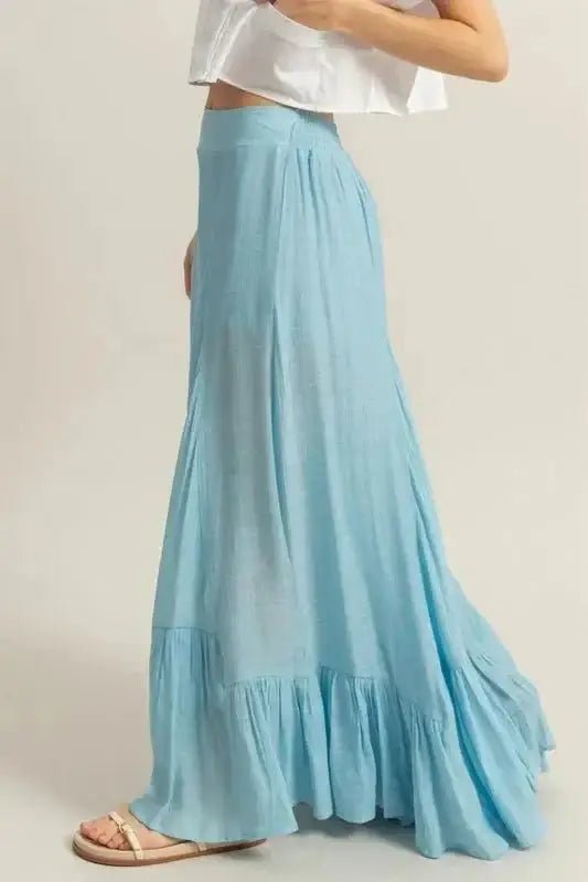 HYFVE High-Waist Ruffle Flared Wide Leg Pants - Wide Leg Pants