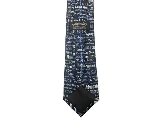 I Am Men’s Christian Tie - Neckties navy blue tie religious words