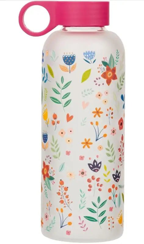 I Can Do All Things Pink Floral Water Bottle - Water Bottles