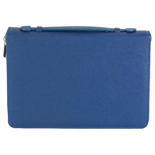 It Is Well With My Soul Floral Bible Cover - Bible Covers blue zippered portfolio