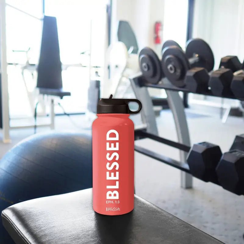 Kerusso 32 oz Stainless Steel Bottle Blessed - 32 oz. / Coral - Bottles