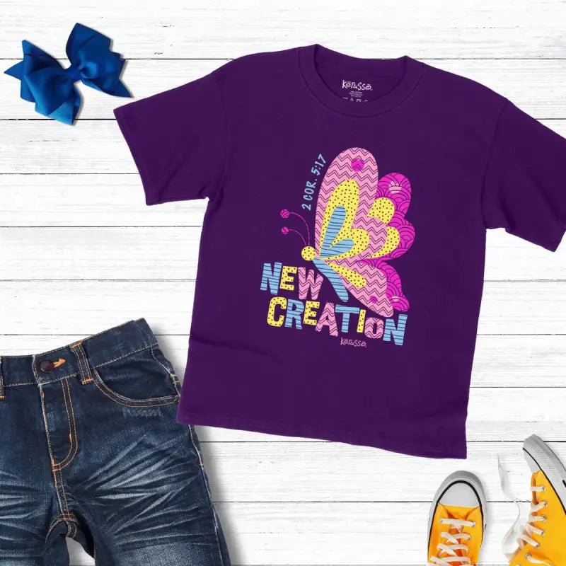 Kerusso Butterfly Christian Girls T-Shirt | Kids T-Shirts | 4