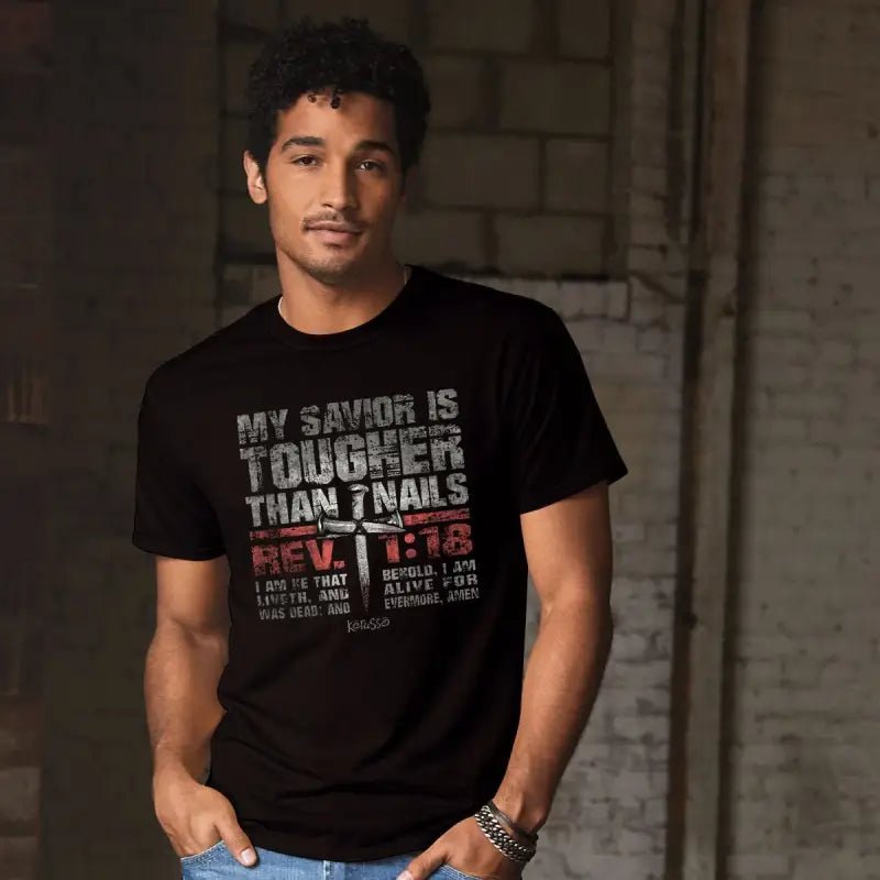 Kerusso Christian T-Shirt Tougher - Medium / Black - Unisex T-Shirts