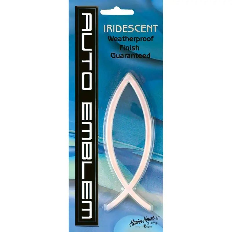 Large Auto Fish Emblem - Vehicle Magnets iridescent fish-shaped car emblem