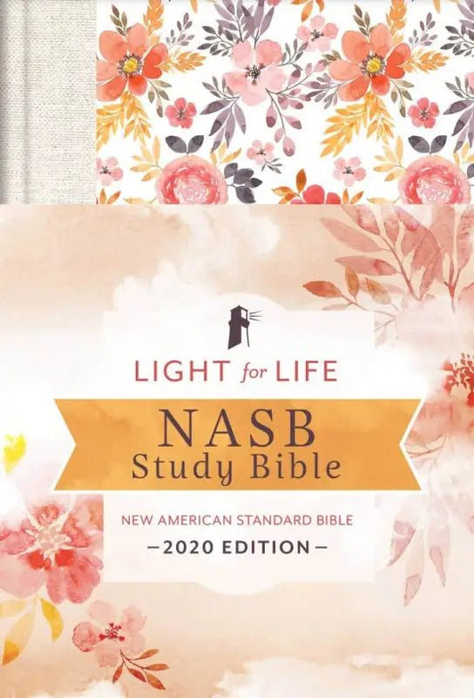 Golden Fields Light for Life NASB Study Bible - Bibles floral-themed nasb study bible