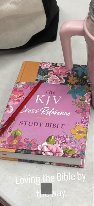 Marmalade Blossoms KJV Cross Reference Study Bible - Bibles floral-covered kjv study bible