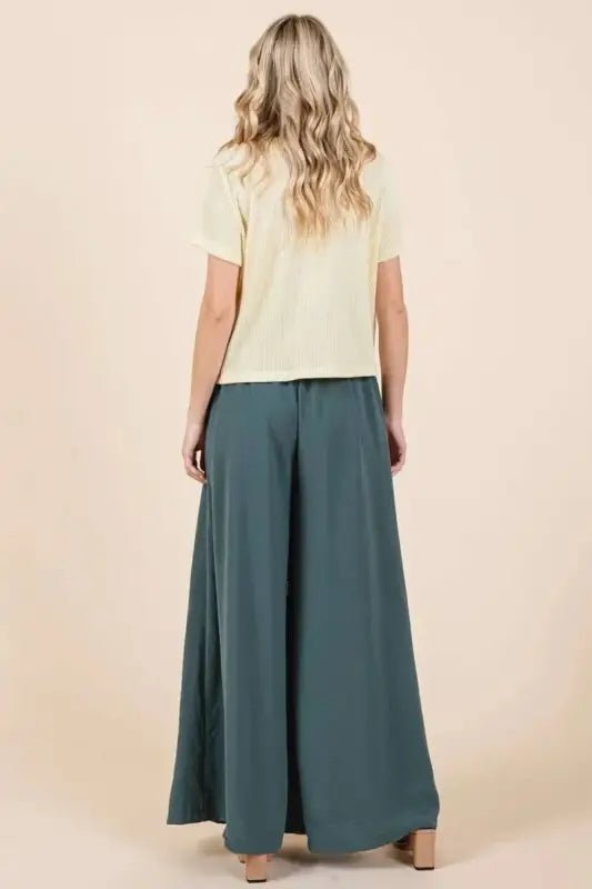 Mittoshop Pleated Wide Leg Pants - Wide Leg Pants