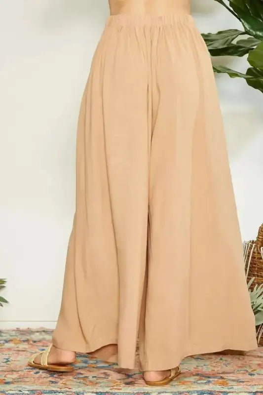 Mittoshop Wrap Pleating Detail Wide Leg Pants - Wide Leg Pants