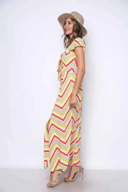 Mustard Knotted Top Maxi Dress