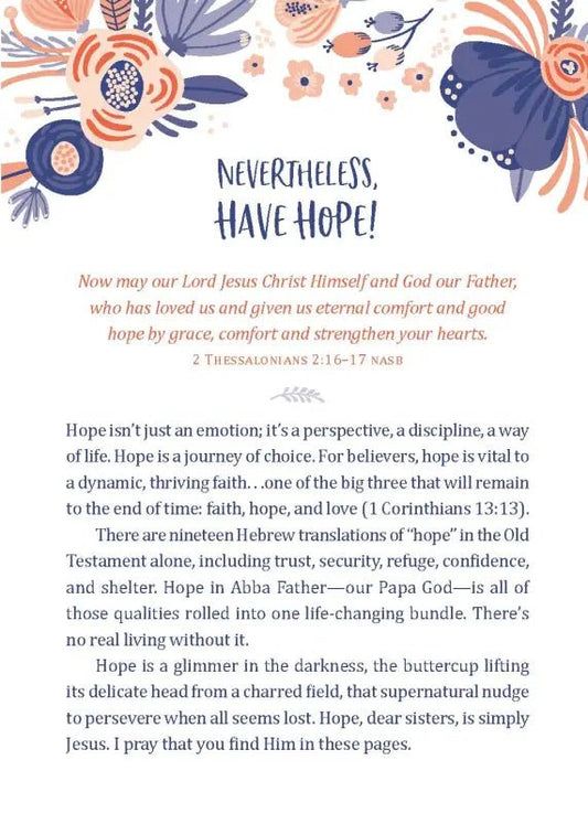 Nevertheless She Hoped Daily Devotional for Women Rooted in Psalm 25:5 - Devotionals inspirational floral-themed message