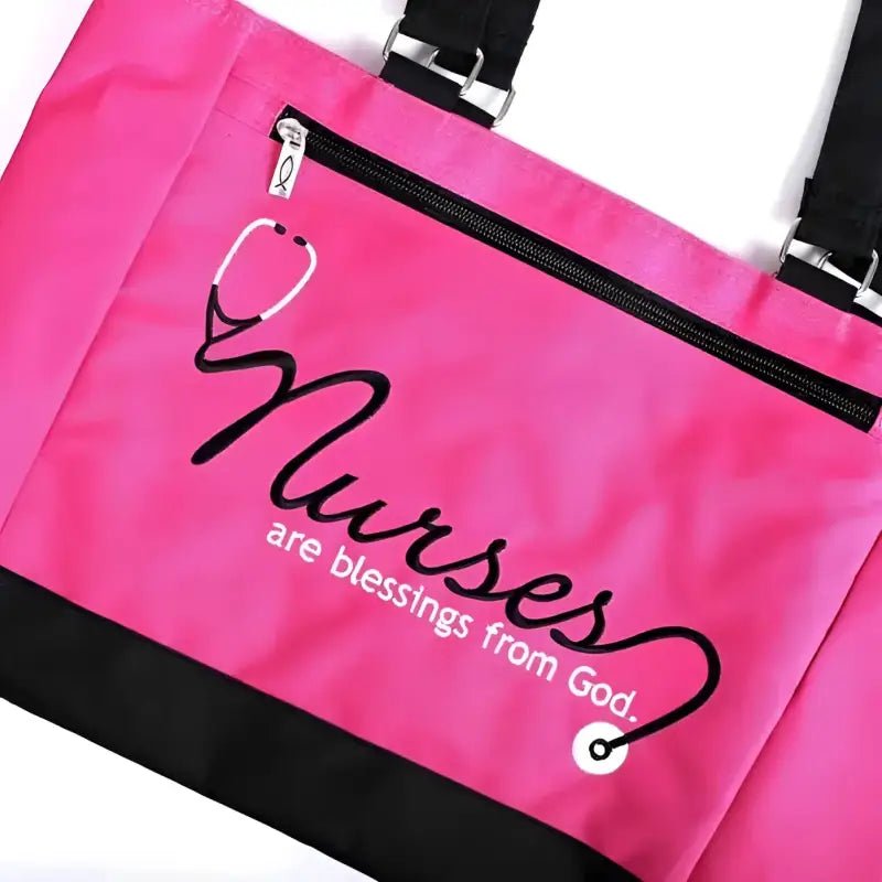 Nurses Are Blessings Tote Bag - Purses pink tote bag nurses blessings