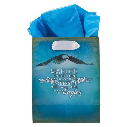 On Wings Like Eagles - Is 40:31 Small Gift Bag - Gift Bags
