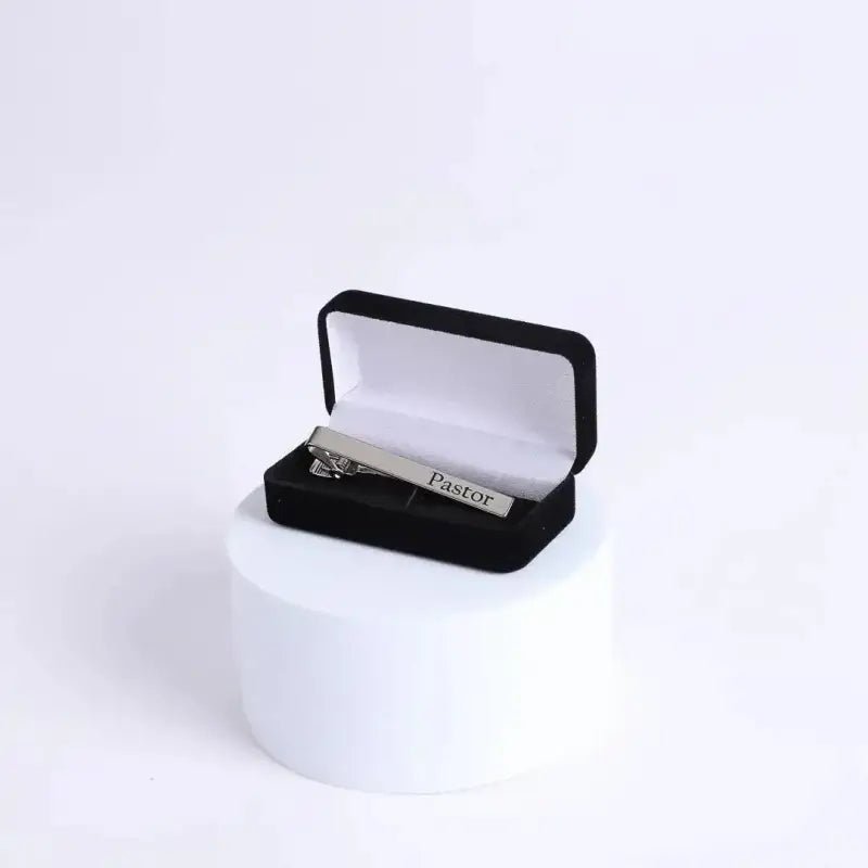 Pastor Silver Tie Bar – Men’s Christian Tie Clip with Durable Silver Finish - Tie Bars